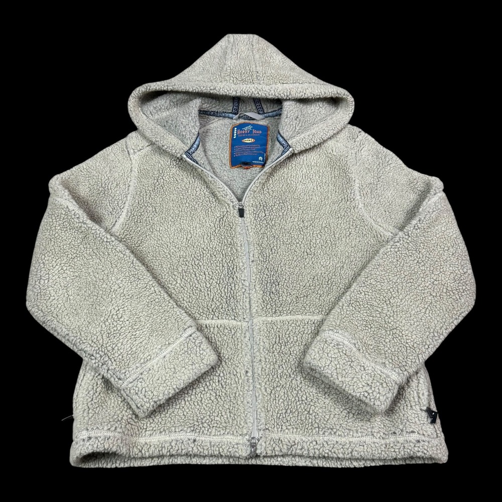 Horny Toad Warm Tan Full Zip Oversized Sherpa Hoodie Women's Medium FLAW